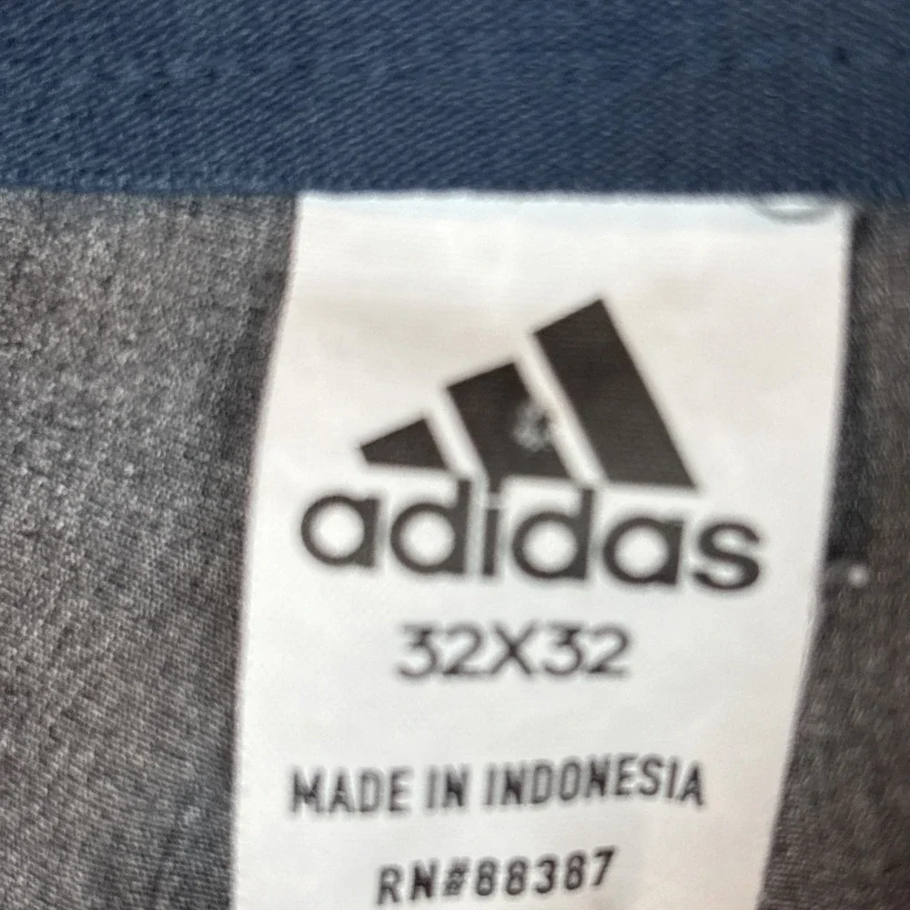 Adidas Pants Mens 32x32 Gray Checked Golf Stretch Athletic Tapered Performance